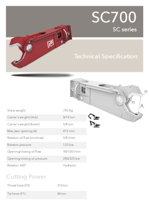 Çelik hurda kesici Promove SC 700