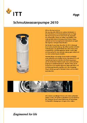 Sewage Pumps Flygt-Pumpen 2610 LR 234