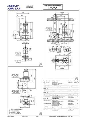 Sewage Pumps Faggiolati G 418 R3V3-S100AA2