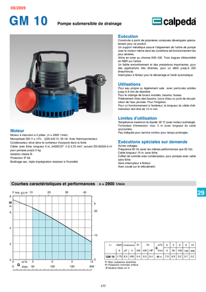 Sewage Pumps Calpeda GM 10 QM