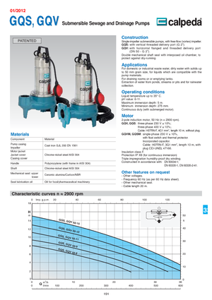 Kanalizasyon Pompaları Calpeda GQV 50-8