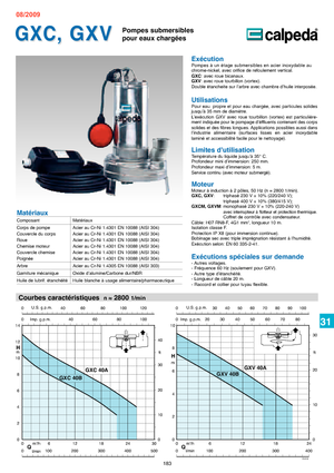 Kanalizasyon Pompaları Calpeda GXC 40 A