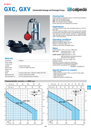 Sewage Pumps Calpeda GXC 40 A