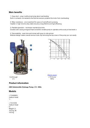 Sewage Pumps ABS-Pumpen J 15 D