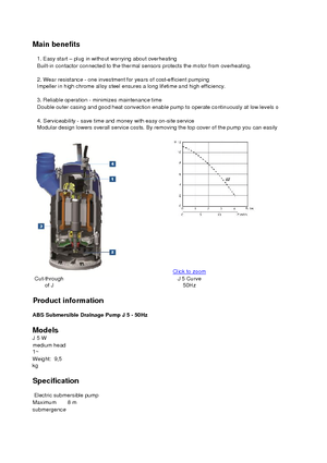 Sewage Pumps ABS-Pumpen J 5 W
