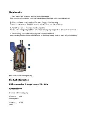 Sewage Pumps ABS-Pumpen J 54 ND direkt