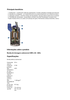 Sewage Pumps ABS-Pumpen J 84 LD direkt