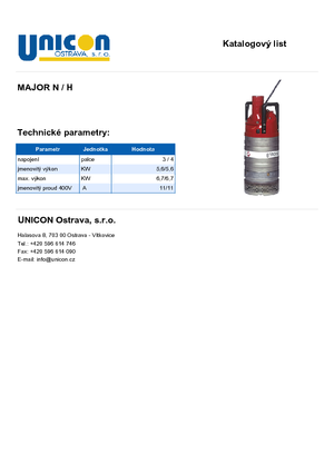 Sewage Pumps Grindex Major H