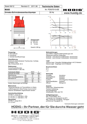 Sewage Pumps Grindex Maxi N