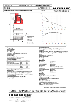 Sewage Pumps Grindex Minor H