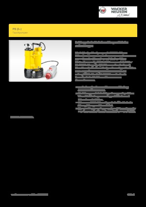 Submersible sewage pumps Wacker Neuson PS3 1503