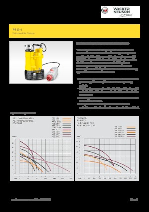Sewage Pumps Wacker Neuson PS3 1503
