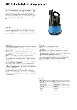 Sewage Pumps ABS-Pumpen Robusta 1