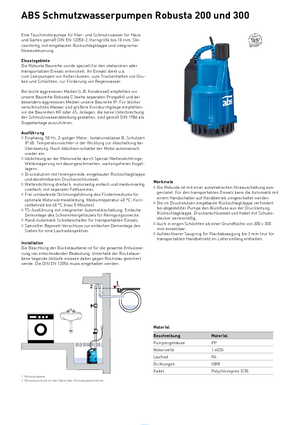 Sewage Pumps ABS-Pumpen Robusta 200 TS