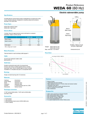Sewage Pumps WEDA Weda 60 H