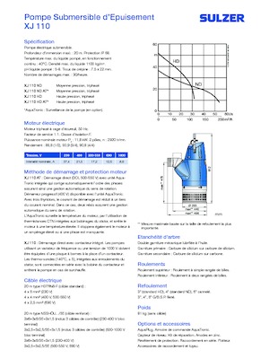 Sewage Pumps Sulzer XJ 110 ND
