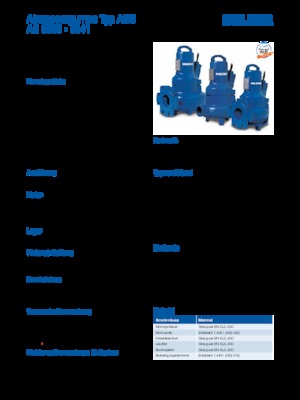 Wastewater Pumps Sulzer AS 0831 S 22-4 D/TKS
