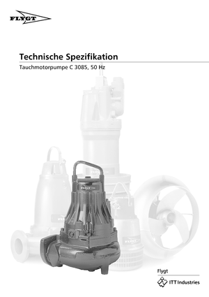 Wastewater Pumps Flygt-Pumpen CS 3085 LR 432 EEx