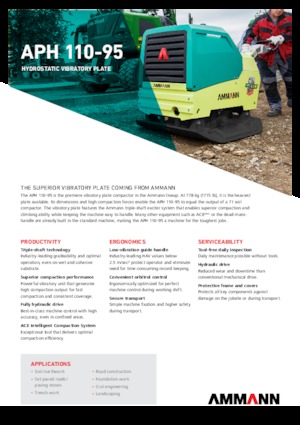 Reversible Vibratory Plate Compactors Ammann APH 110-95 Totmann