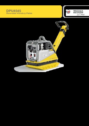 Reversible Vibratory Plate Compactors Wacker Neuson DPU4545He c 