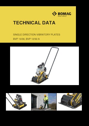 Single Direction Vibratory Plate Compactors Bomag BVP 10/30