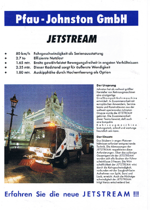 Süpürme kamyonları, sağ emme başlığı Pfau-Johnston KSA 625