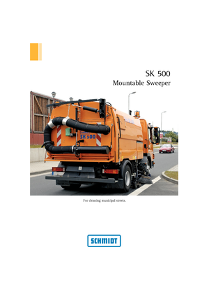Süpürme kamyonları, sağ emme başlığı Schmidt SK 500