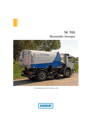 Süpürme kamyonları, sağ emme başlığı Schmidt SK 700