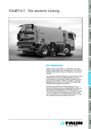 Sweeper Trucks, Right-hand Suction Head Faun Viajet 7