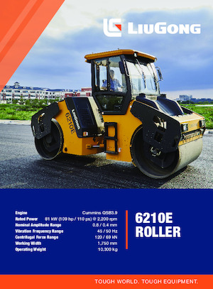 Tandem Vibration Rollers Liugong 6210E