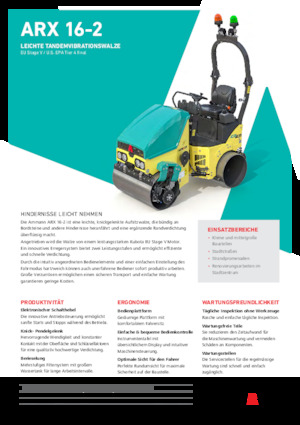 Tandem titreşimli silindirler Ammann ARX 16-2