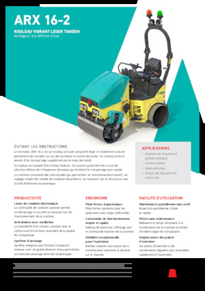 Tandem Vibration Rollers Ammann ARX 16-2