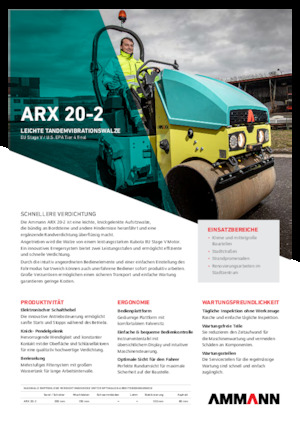 Tandem Vibration Rollers Ammann ARX 20-2