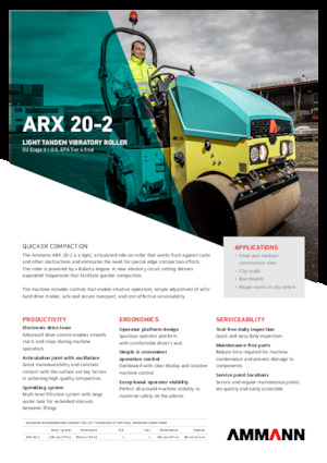 Tandem Vibration Rollers Ammann ARX 20-2