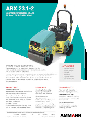 Tandem titreşimli silindirler Ammann ARX 23.1-2