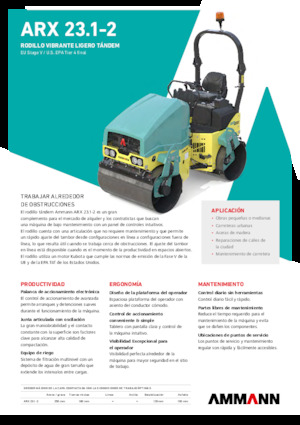 Tandem titreşimli silindirler Ammann ARX 23.1-2