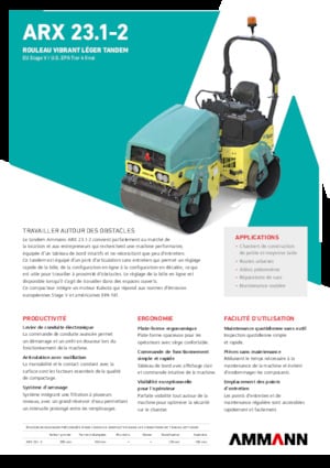 Tandem titreşimli silindirler Ammann ARX 23.1-2
