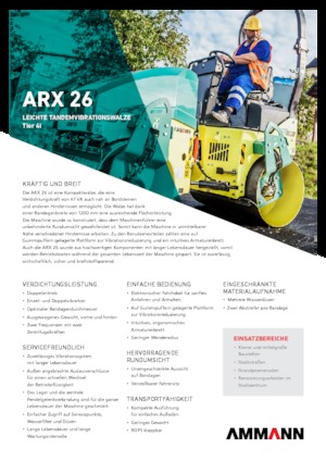Tandem Vibration Rollers Ammann ARX 26