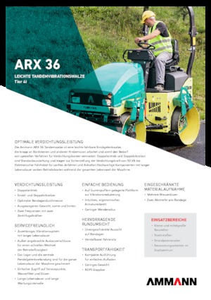 Tandem titreşimli silindirler Ammann ARX 36