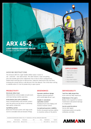 Tandem titreşimli silindirler Ammann ARX 45-2