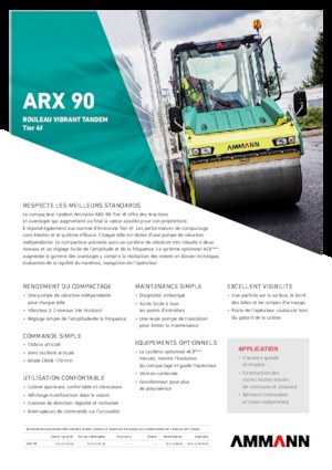 Tandem titreşimli silindirler Ammann ARX 90