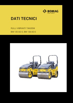 Tandem titreşimli silindirler Bomag BW 138 AD-5