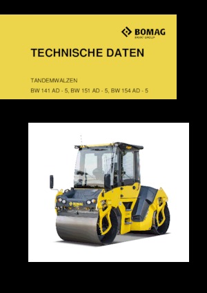 Tandem Vibration Rollers Bomag BW 151 AD-5