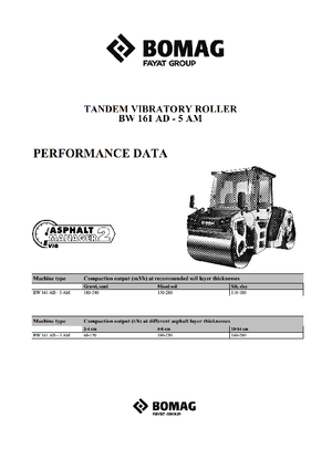 Tandem Vibration Rollers Bomag BW 161 AD-5 AM