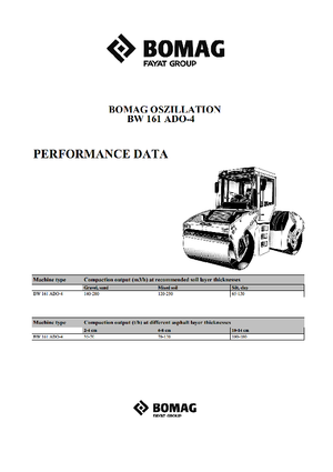 Tandem Vibration Rollers Bomag BW 161 ADO-4