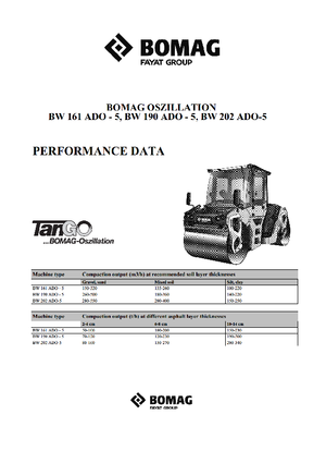 Tandem Vibration Rollers Bomag BW 161 ADO-5
