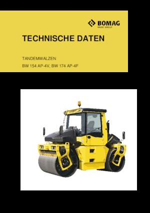 Tandem Vibration Rollers Bomag BW 174 AP 4f