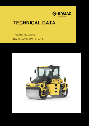 Tandem titreşimli silindirler Bomag BW 154 AP-5