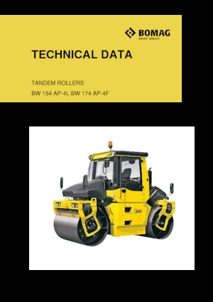 Tandem Vibration Rollers Bomag BW 174 APO 4f