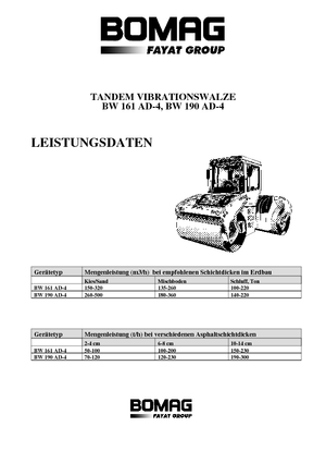 Tandem Vibration Rollers Bomag BW 161 AD-4